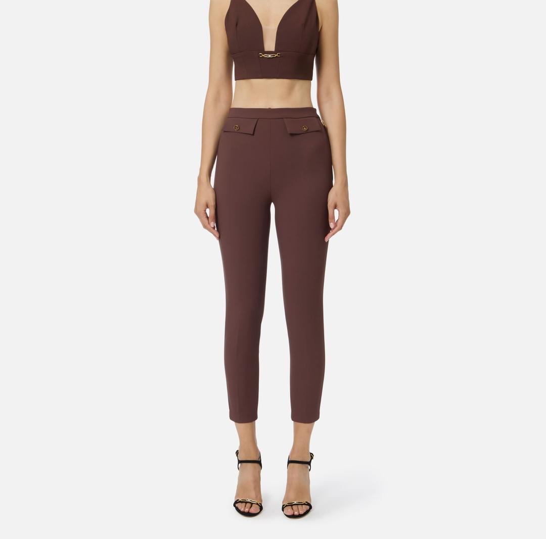 Pantaloni in doppio crêpe PA12056E2 EA3 ELISABETTA FRANCHI