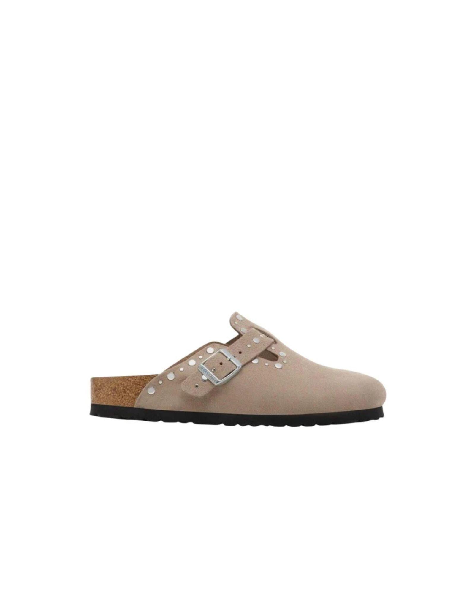 Sabot in pelle scamosciata Boston 1030418BOSTON TAUPE BIRKENSTOCK