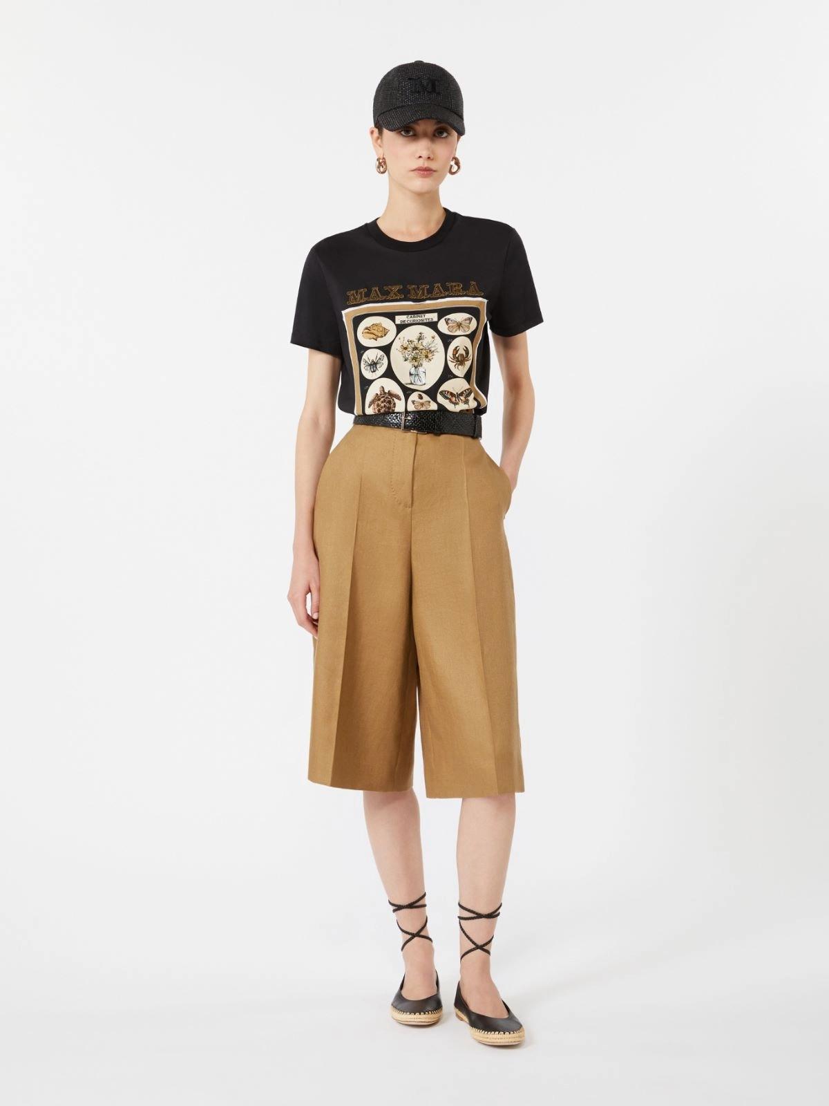 T-shirt in jersey di cotone - Nero<BR/> MXMSPADINO 018 MAX MARA