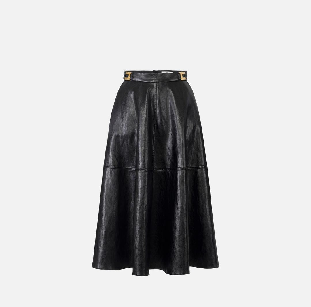 Gonna in craquelé con dettagli logo GO13656E2 110 ELISABETTA FRANCHI