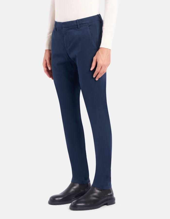 Pantaloni Gaubert slim in gabardina mano calda<BR/> UP235GSE043PTD 899 DONDUP
