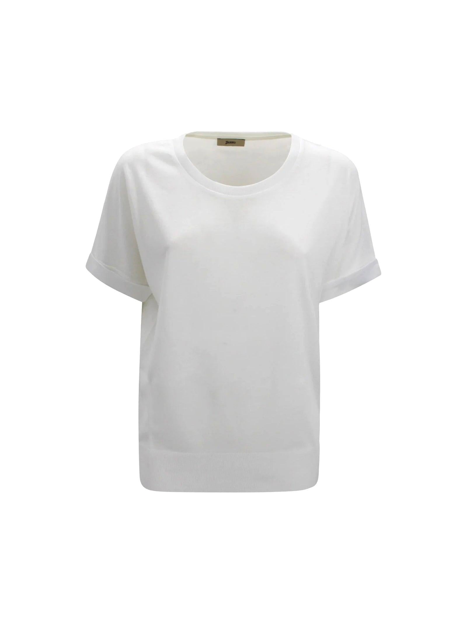 T-SHIRT IN GLAM KNIT EFFECT<BR/> JG000312D52056 1000 HERNO