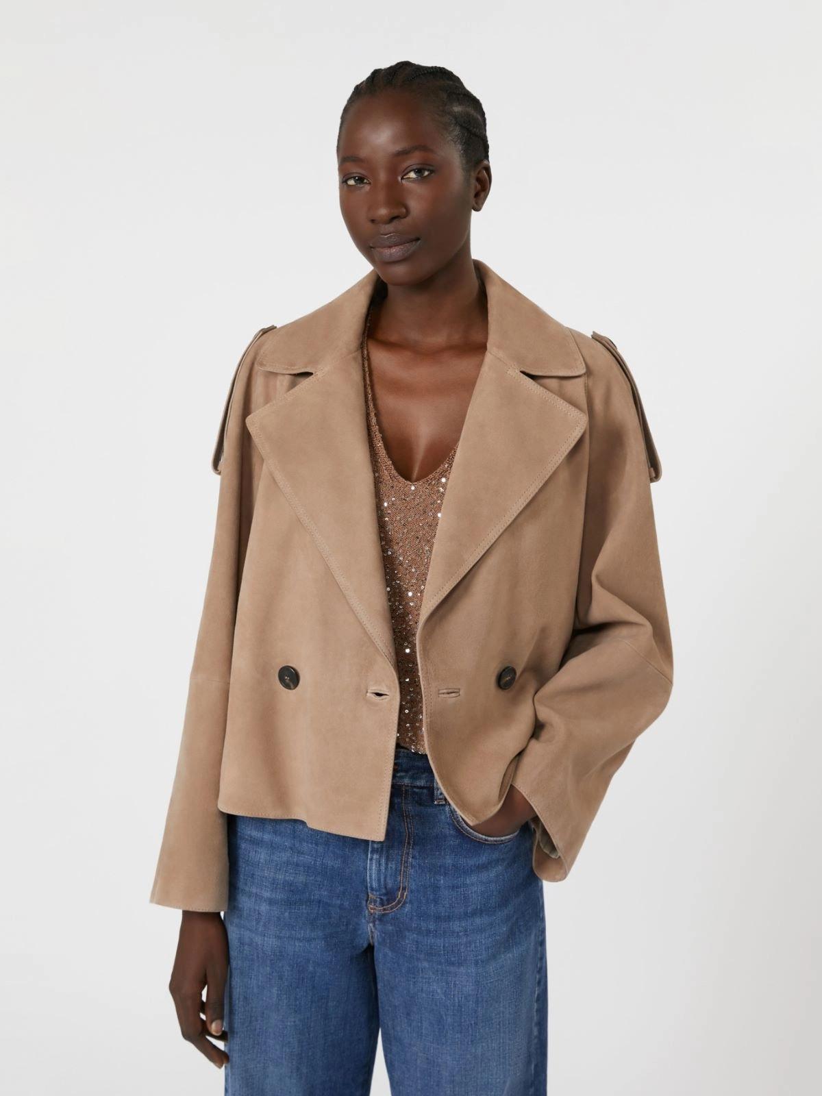 Trench corto in suede MAGA 001 WEEKEND