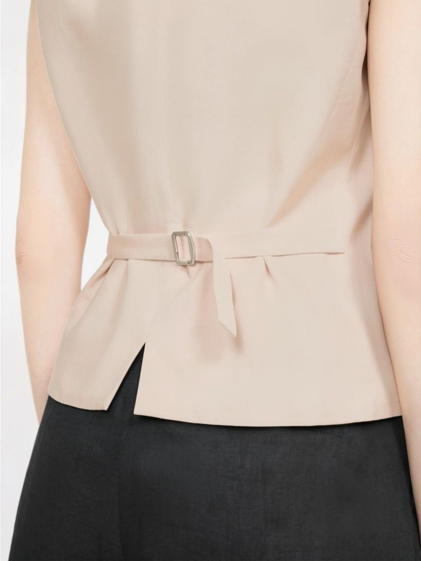 Gilet in tela di lino MSTCARNET 007 MAX MARA STUDIO