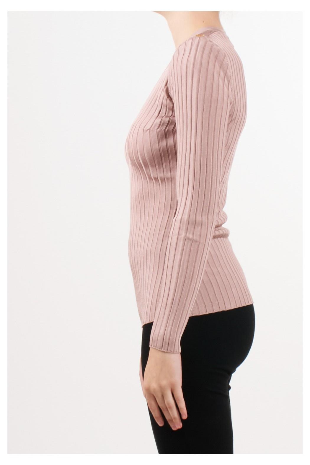 Maglia in filato di viscosa con dettagli logo MK21S56E2 EA6 ELISABETTA FRANCHI