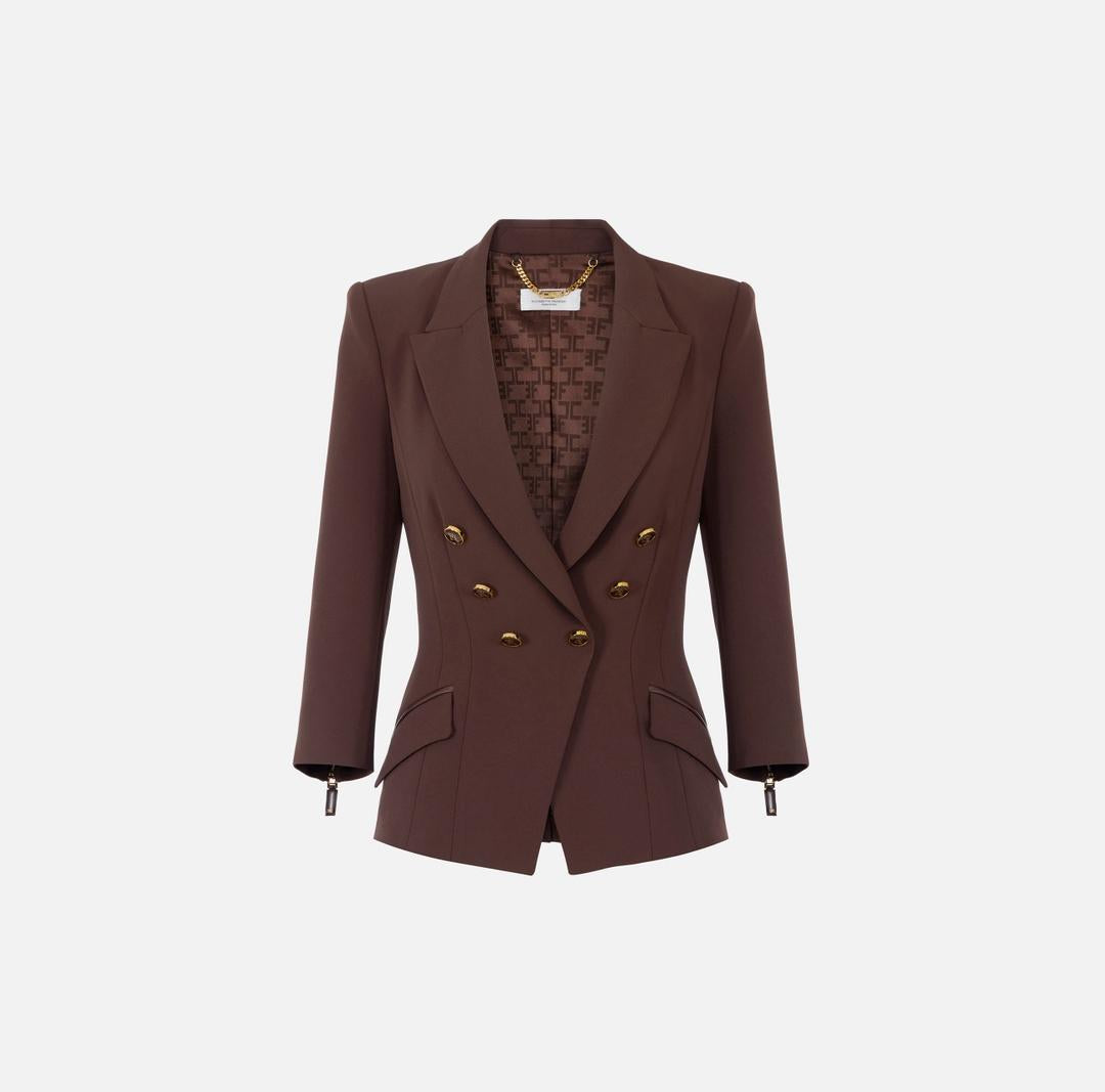 Giacca in doppio crêpe GI17456E2 EA3 ELISABETTA FRANCHI