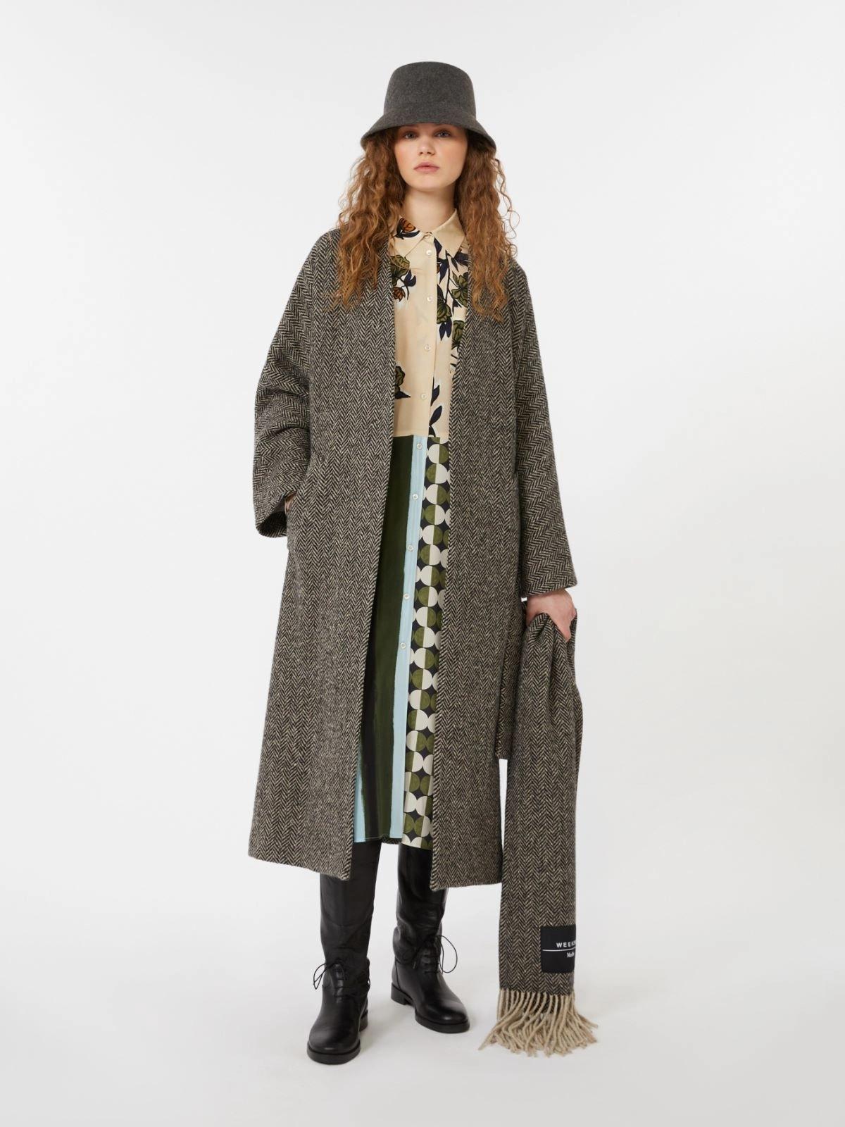 Cappotto a vestaglia in tweed di lana ZENICA 002 WEEKEND