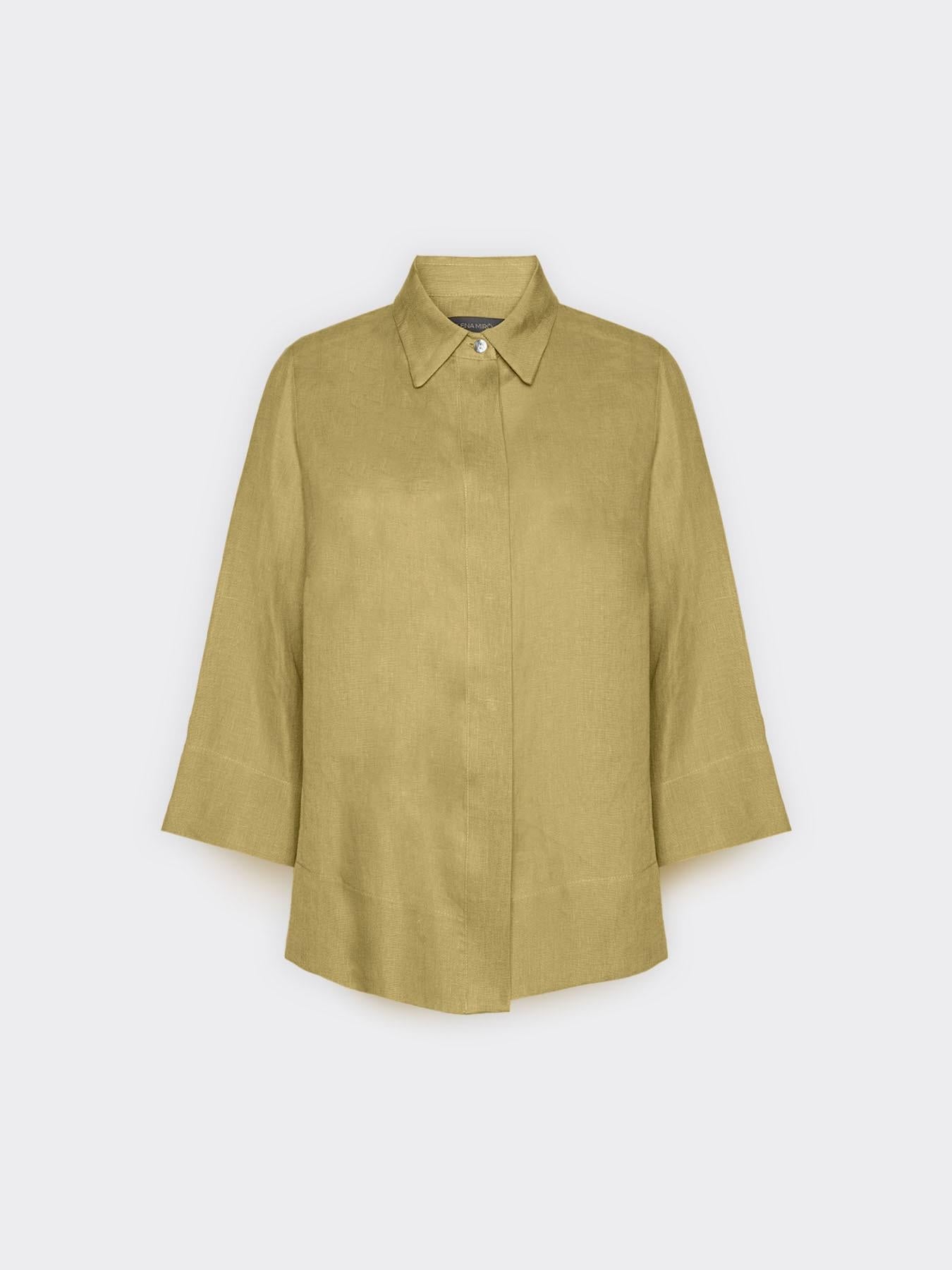 Camicia boxy in lino<BR/> 5013P000322N A5 ELENA MIRO