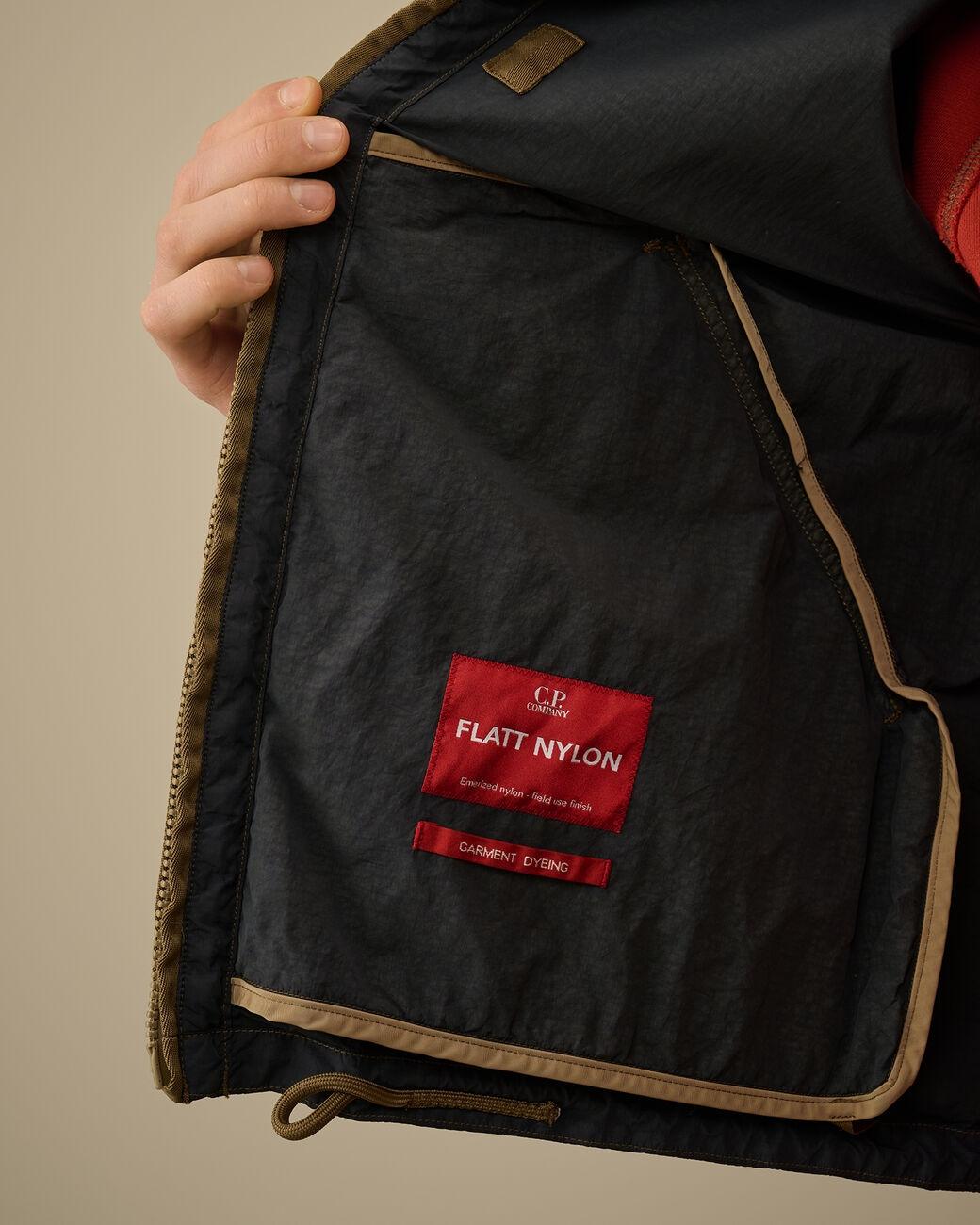 Contrast Flatt Nylon Hooded Jacket