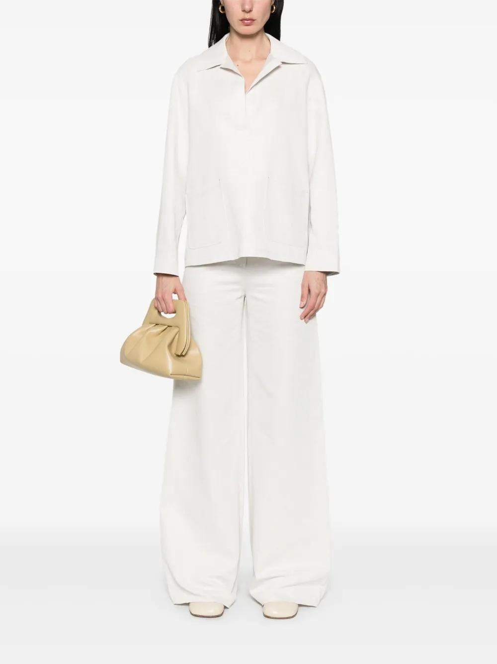 Pantalone in cotone e lino<BR/> MURGE 004 MAX MARA STUDIO