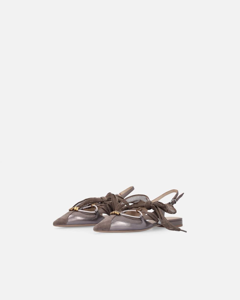 Ballerine slingback con lacci<BR/> SD0547P003 M28 PINKO