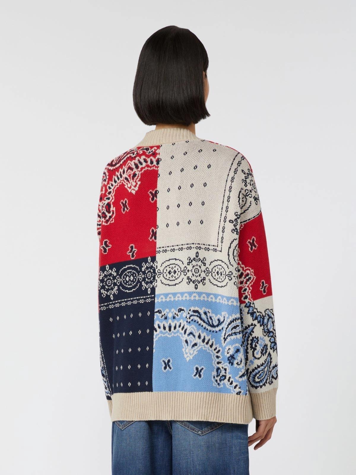 Cardigan over in filato jacquard BAOBAB 001 WEEKEND