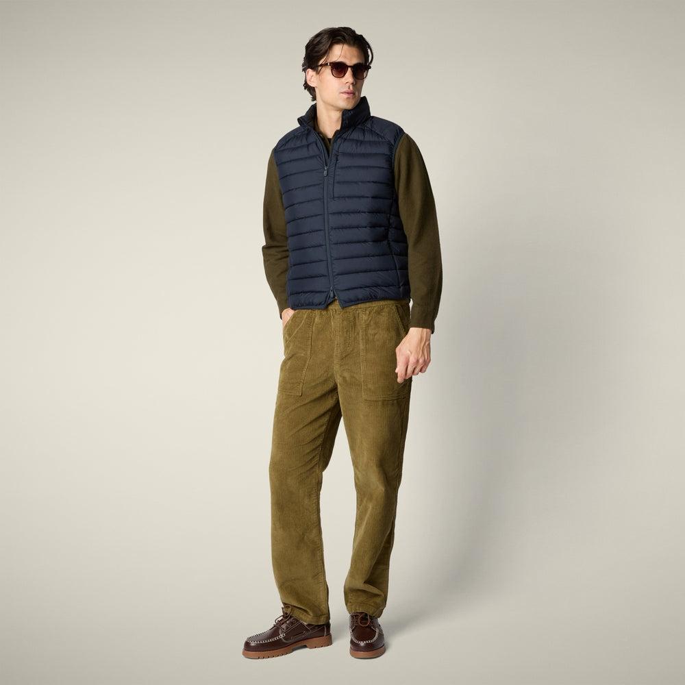 Gilet animal free uomo mod. Rhus blu nero<BR/> D81272M 90010 SAVE THE DUCK