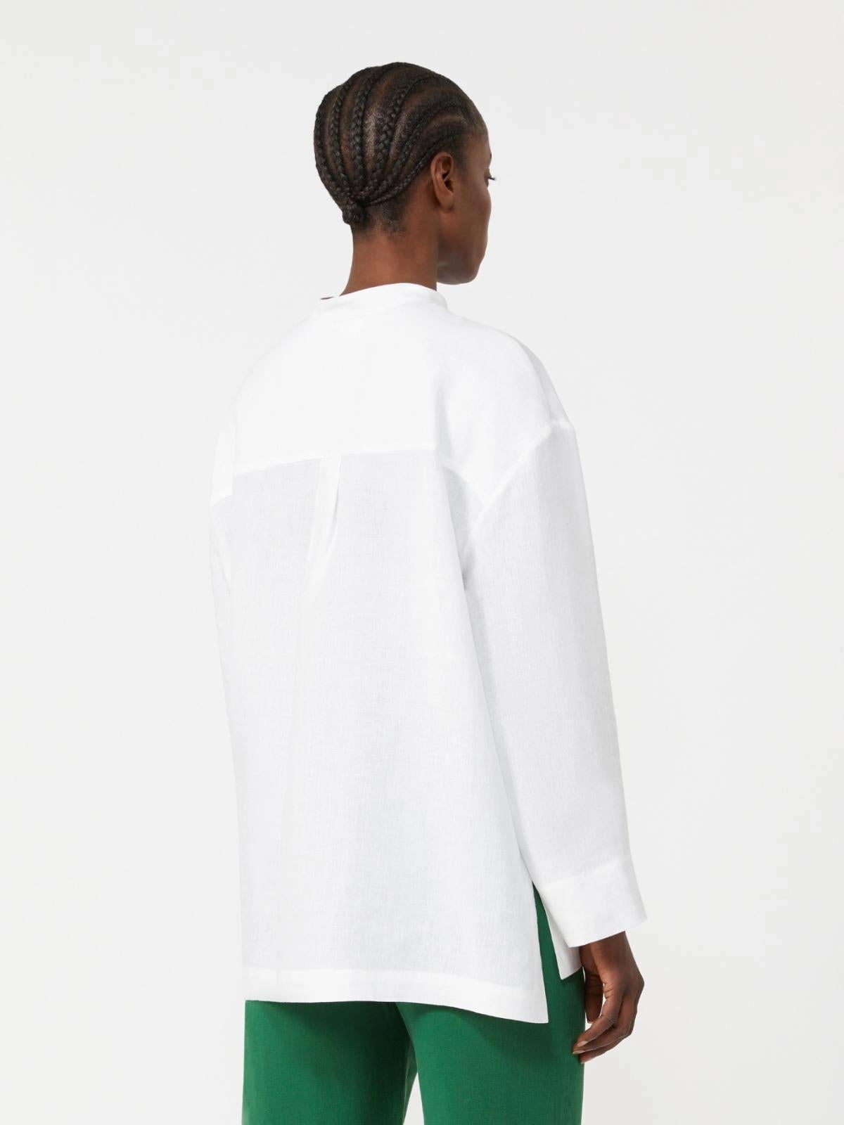 Camicia in puro lino - Bianco ottico<BR/> SMMCANTICO 006 S MAX MARA 2
