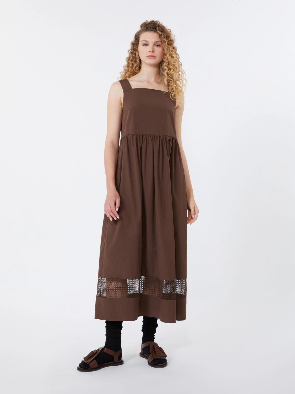 Abito smanicato in popeline di cotone - CIOCCOLATO<BR/> WKDGOLA 036 WEEKEND