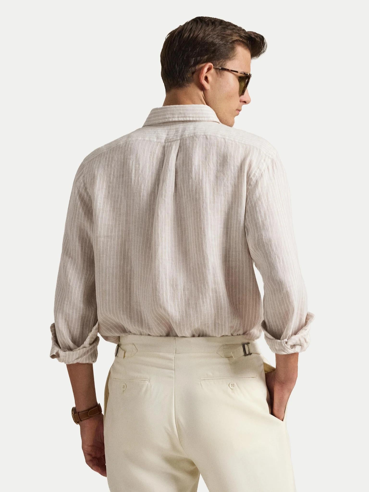 Camicia uomo in puro lino 710B15594 006 RALPH LAUREN