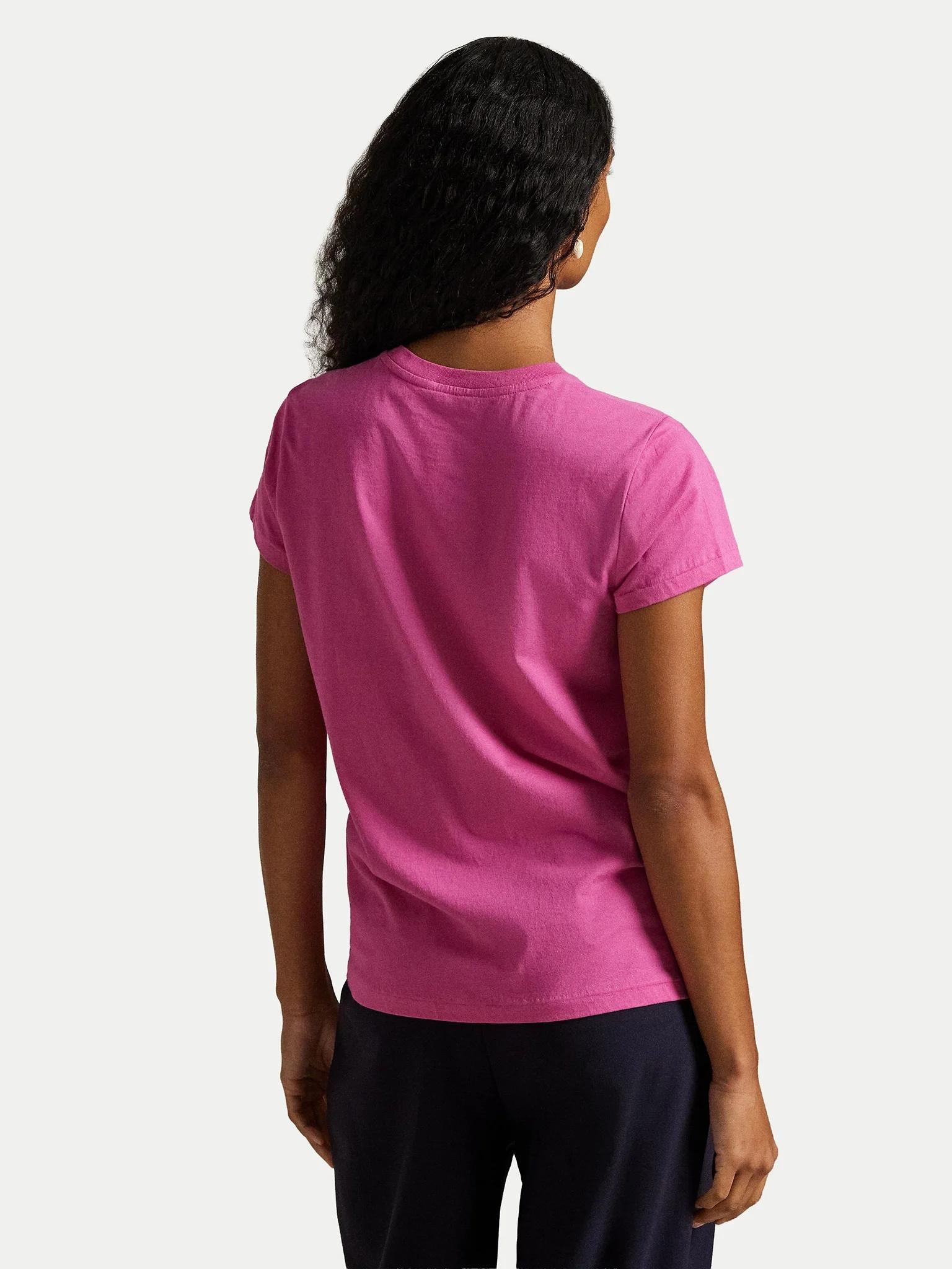 T-shirt donna in cotone classic fit 211B14605 018 RALPH LAUREN