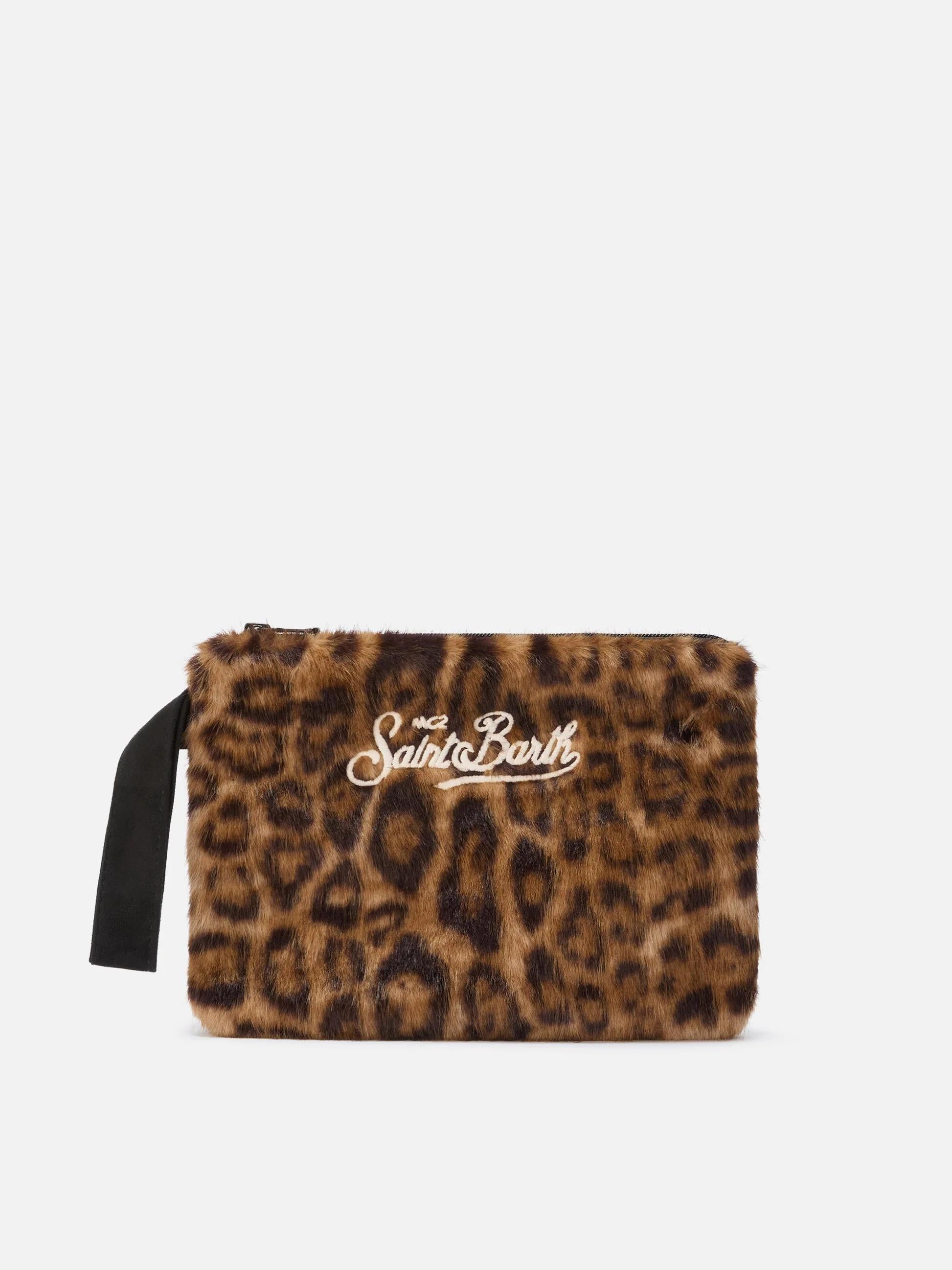 Pochette Pareasy in faux fur leopardato<BR/> PARE0004 00240I MC2 SAINT BARTH