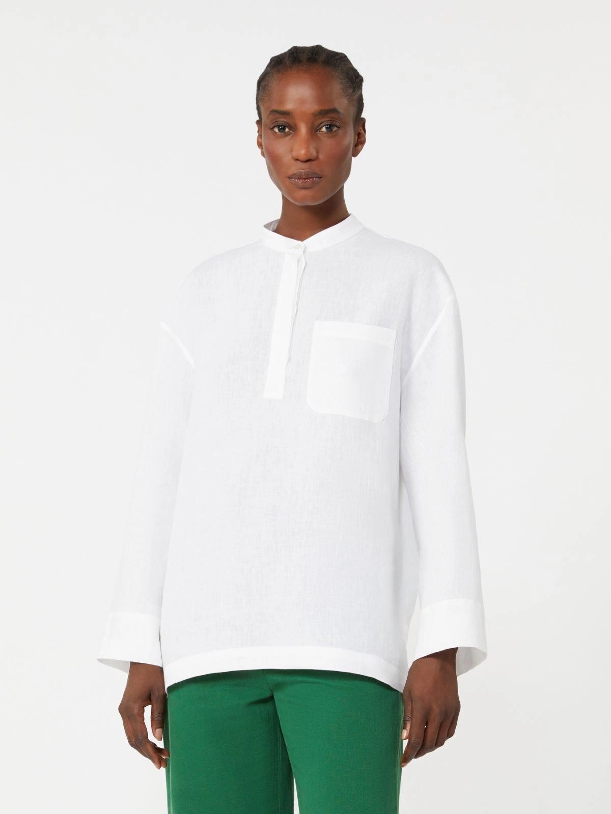 Camicia in puro lino - Bianco ottico<BR/> SMMCANTICO 006 S MAX MARA 2