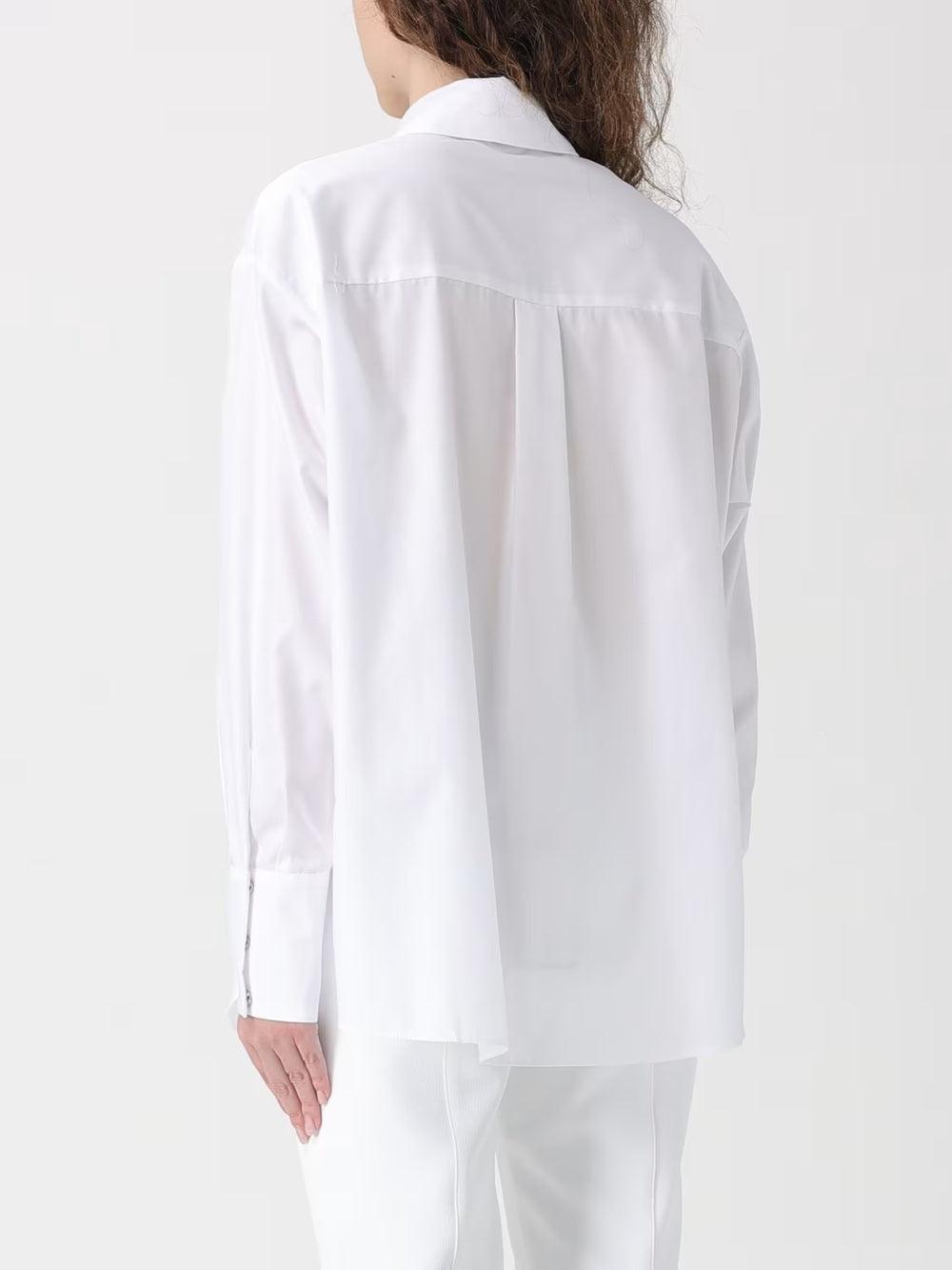 Camicia in cotone con cravatta<BR/> CA15261E2 100 ELISABETTA FRANCHI