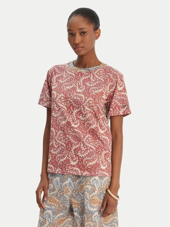 T-shirt Weekend Max Mara girocollo e maniche corte con fantasia all over.<BR/><BR/> WKDBUSSOLA 012 WEEKEND