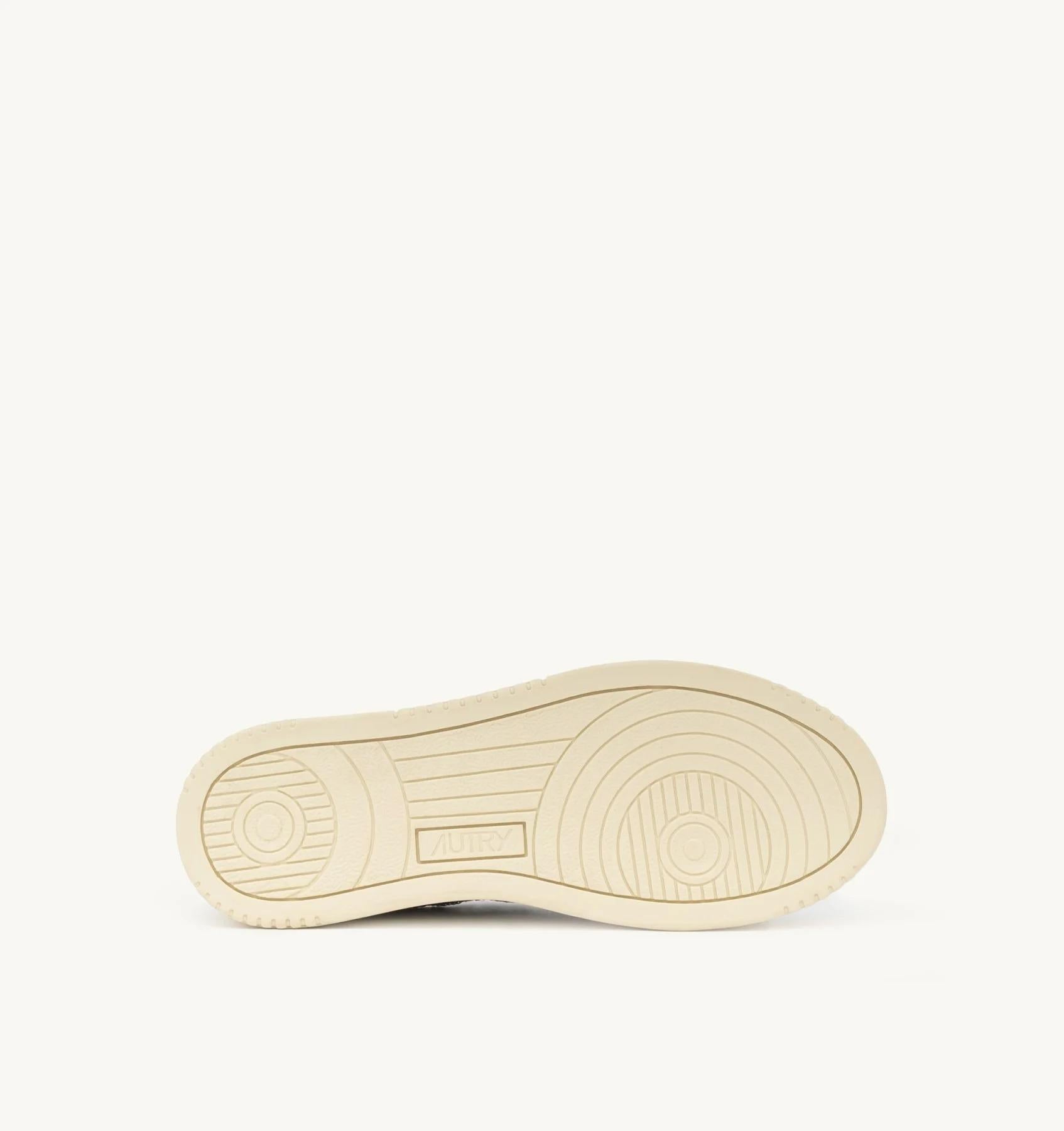 SNEAKERS DALLAS LOW 'SPARKLING' IN PAILLETTES ARGENTO E BIANCO<BR/> ADLW TI05 AUTRY ACTION SHOES