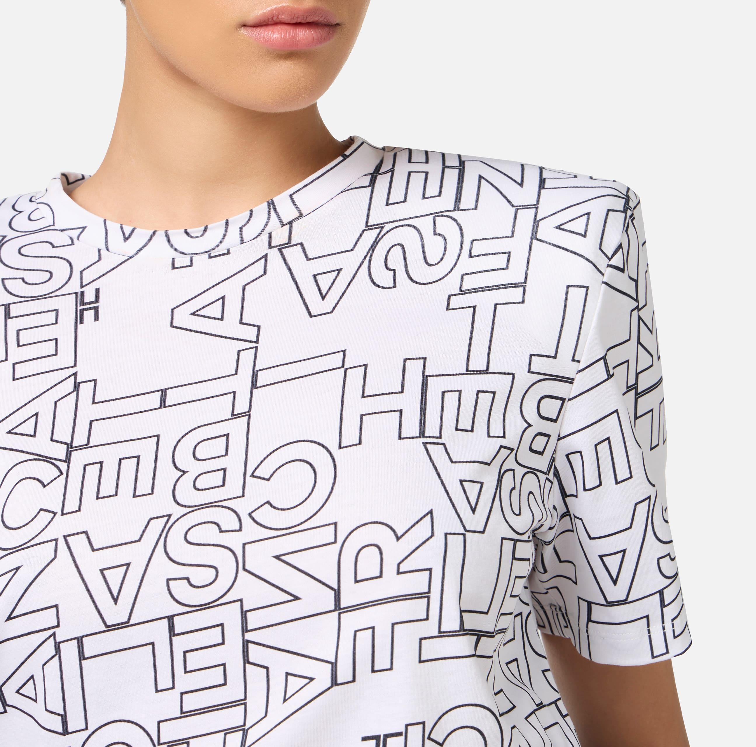 Large lettering jersey T-shirt