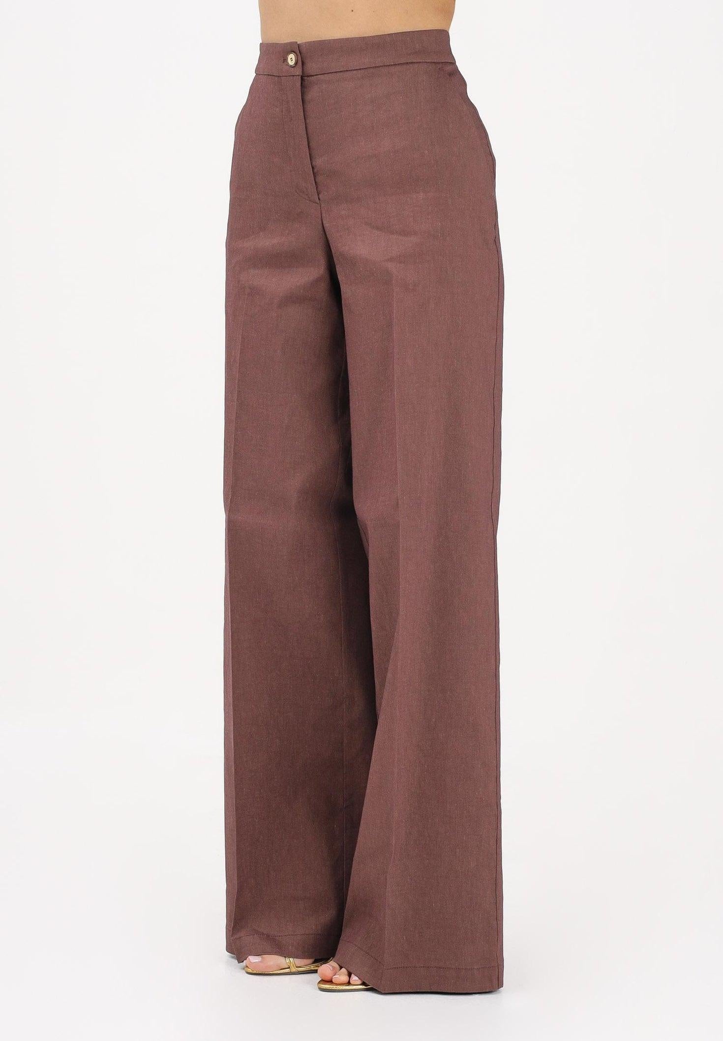 Pantalone elegante marrone da donna 104929A34I L78 PINKO