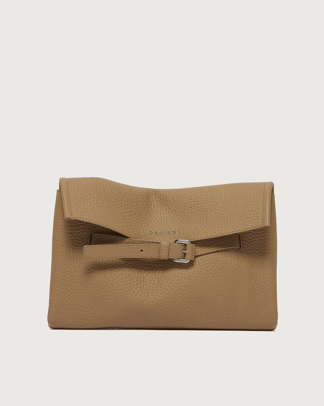 Borsa Venus Clutch Soft a mano in pelle martellata B02213SOF BISCOTTO ORCIANI