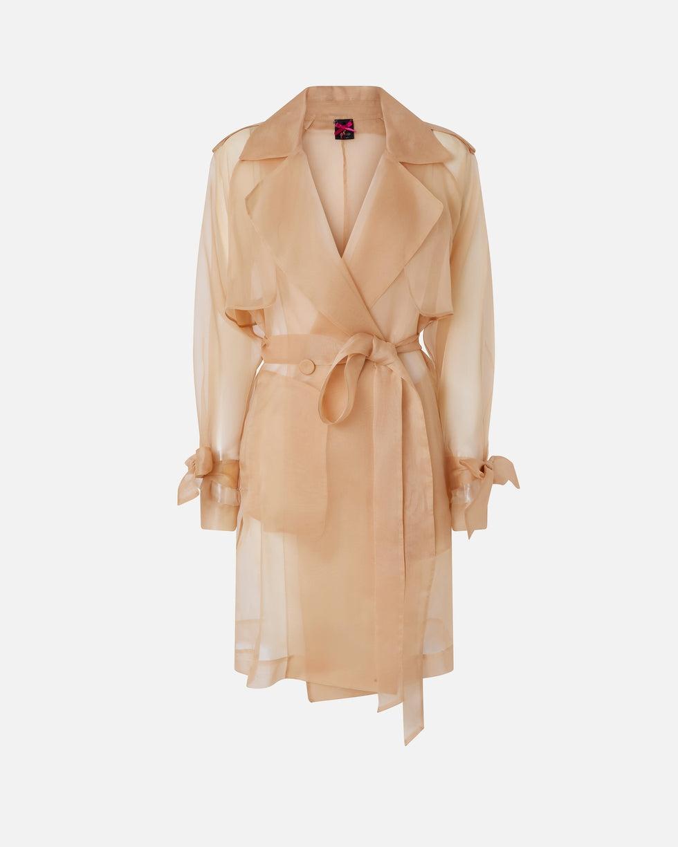 Trench in organza di seta<BR/> 106614A2DJ Q35 PINKO