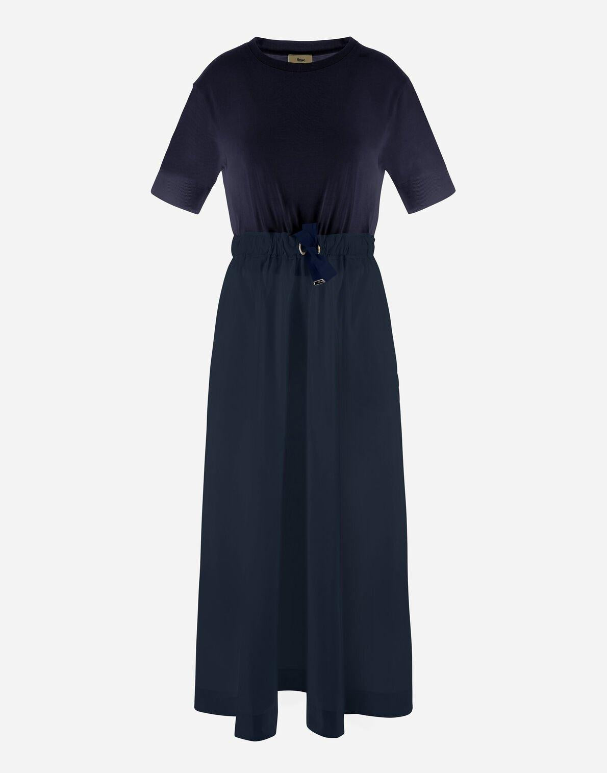 ABITO IN GLAM KNIT EFFECT E TECHNO TAFFETÀ<BR/> AB000032D52056 9200 HERNO