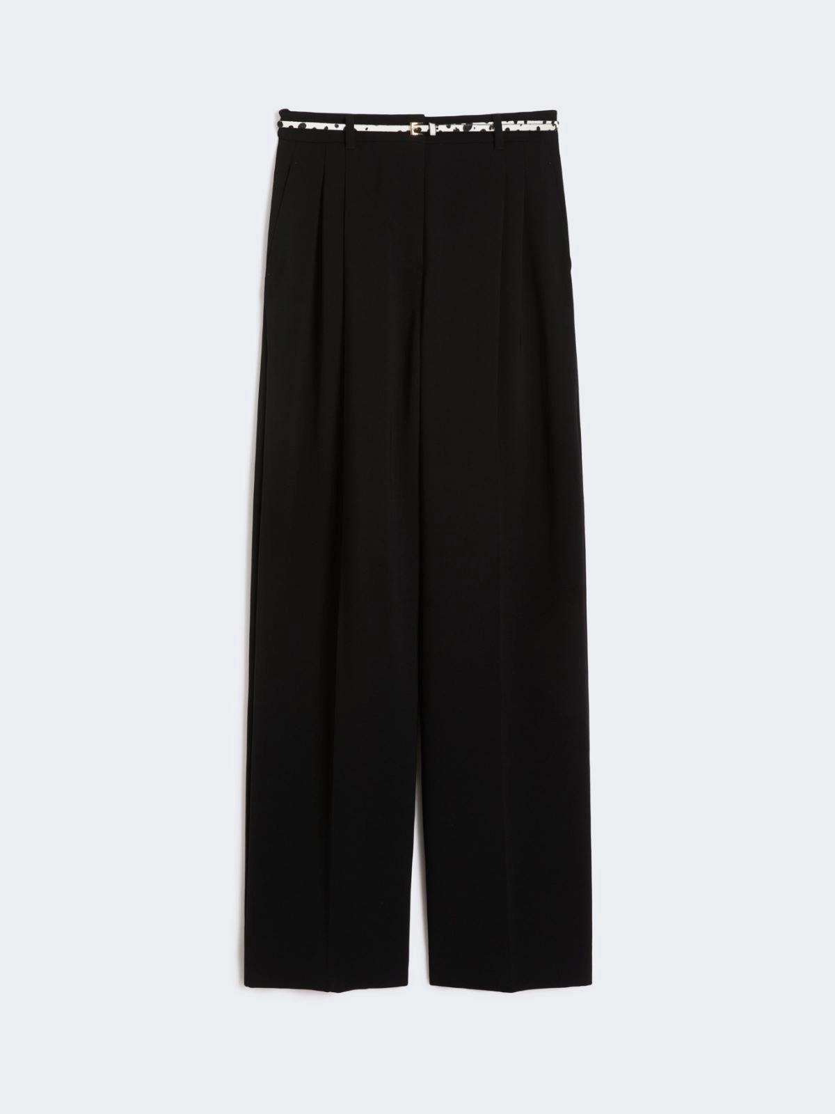 MSTCORVINO<BR/>Pantalone fluido in cady - Nero<BR/> MSTCORVINO 001 MAX MARA CAPSULE