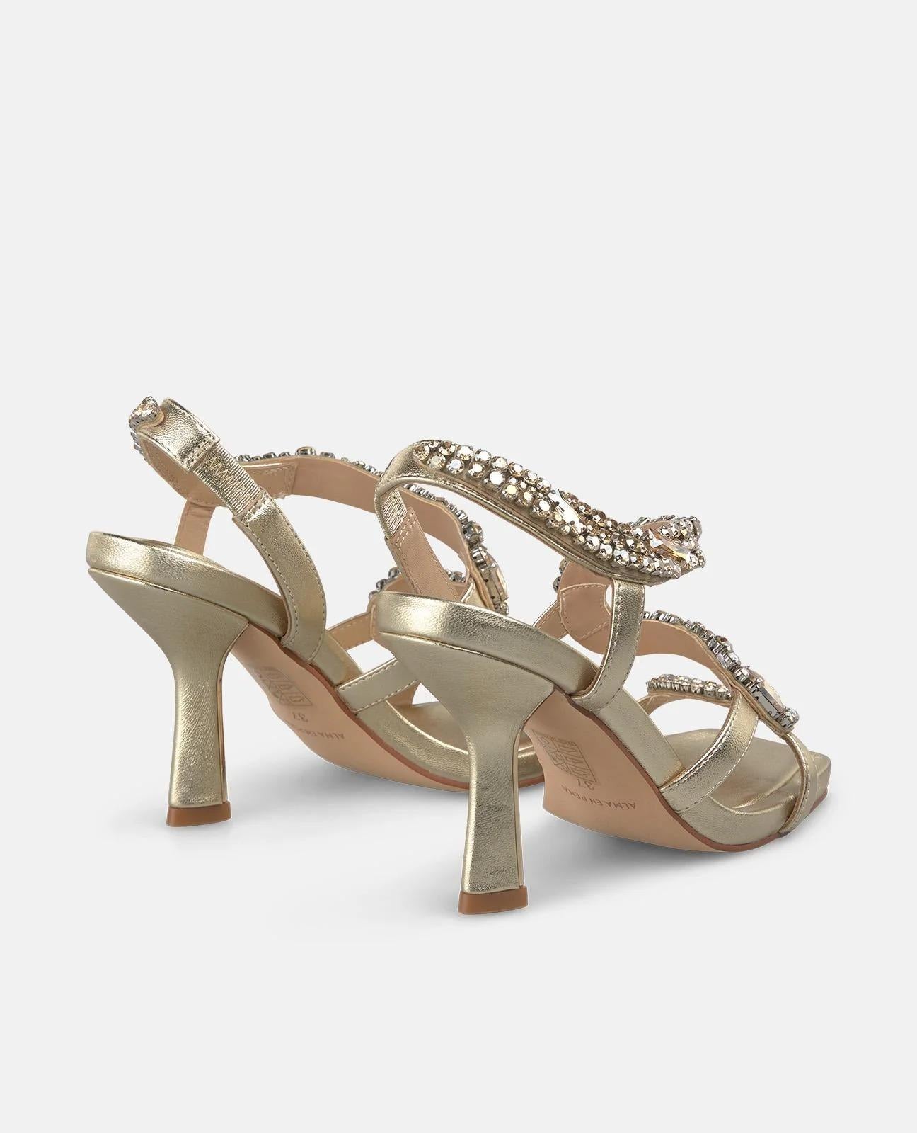 SANDALI CON TACCO A FORMA DI SERPENTE 4002 DIVABRONZE ALMA EN PENA