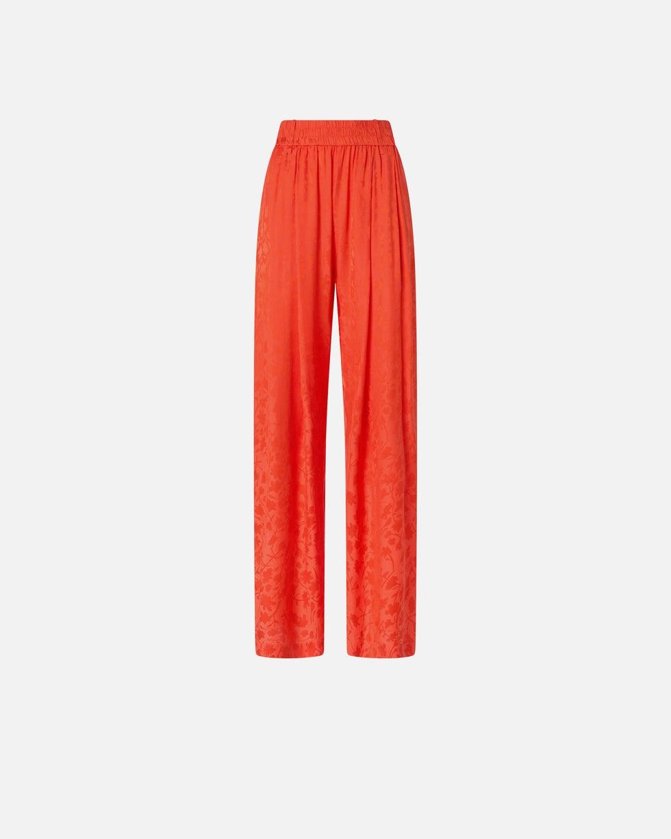 Pantaloni in jacquard floreale<BR/> 106802A3AN A99 PINKO