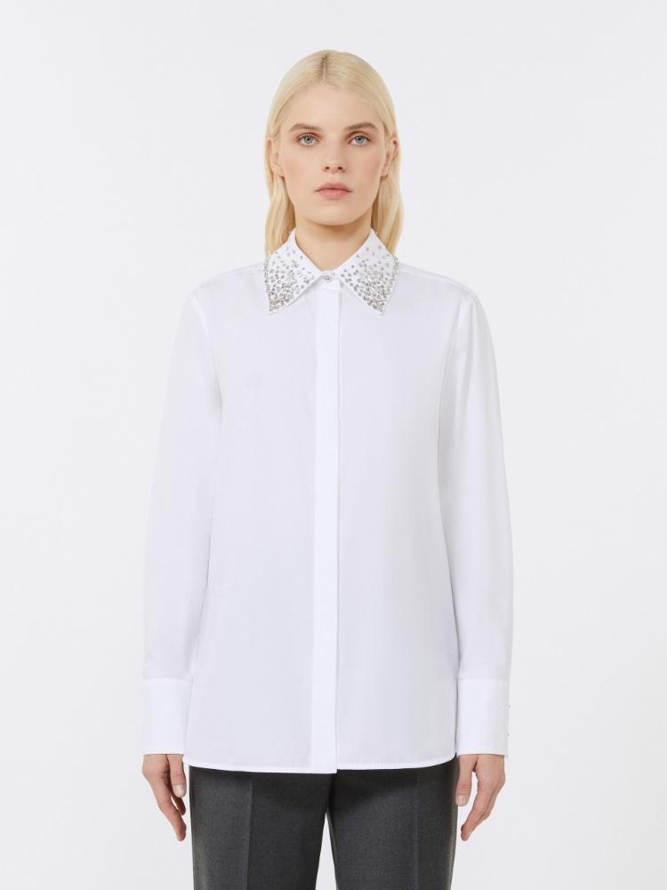 Camicia in popeline con cristalli STAFFA 001 MAX MARA STUDIO