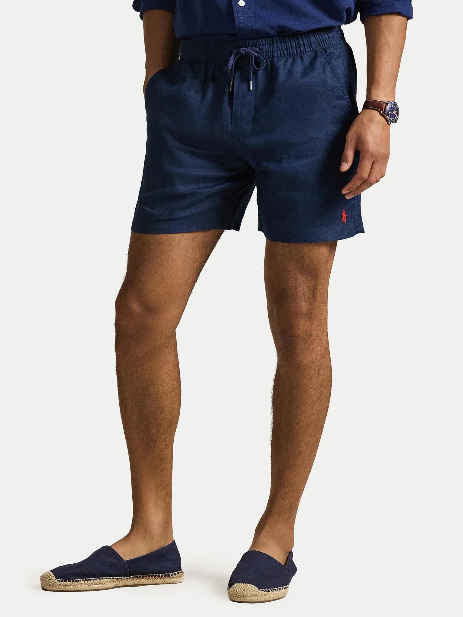 Pantaloncini puro lino con coulisse 710P08205 001 RALPH LAUREN