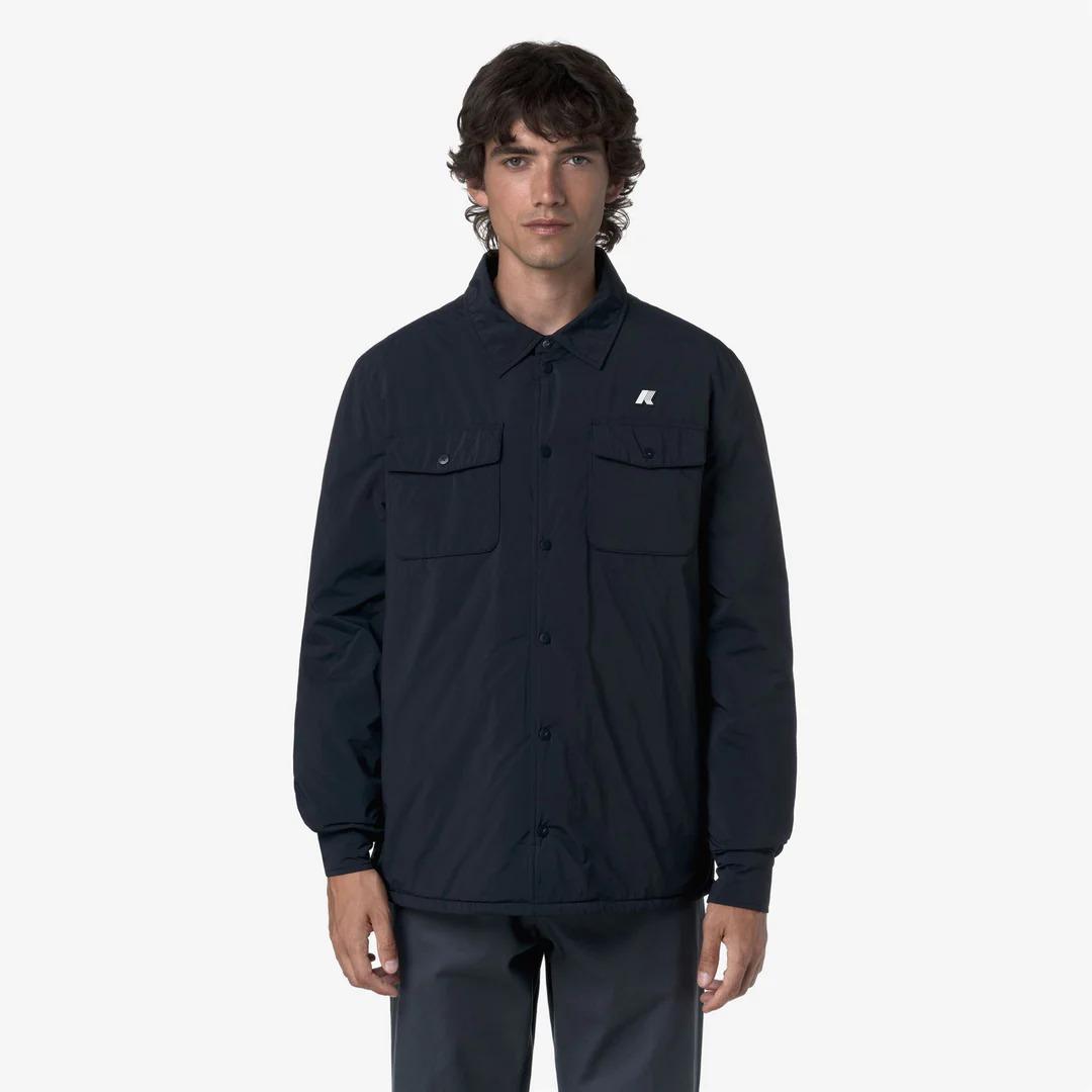 UMBERT PLAIN WARM<BR/>BLUE DEPTH<BR/>Giacca invernale corta da uomo blu K2136JW K89 K-WAY