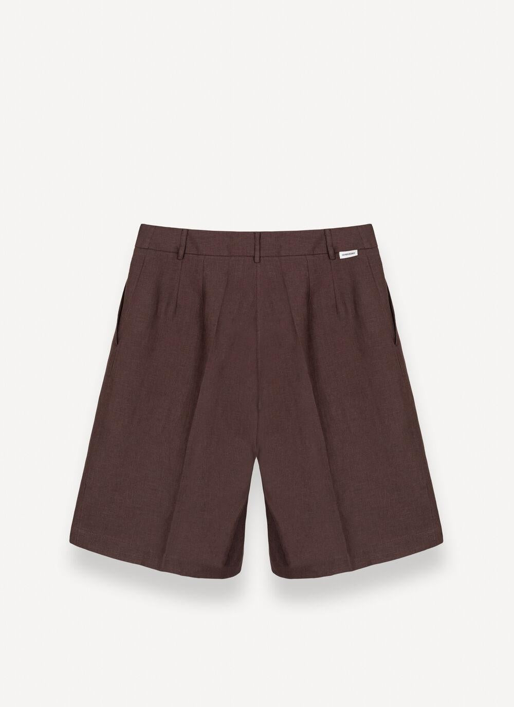 Bermuda in lino<BR/> 09526AZ 768 COLMAR