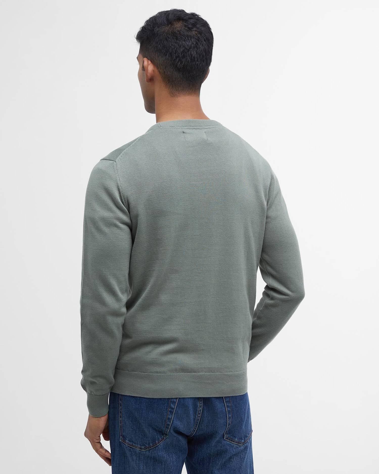 Maglione girocollo in cotone Pima<BR/> MKN0932MKN GN49 BARBOUR