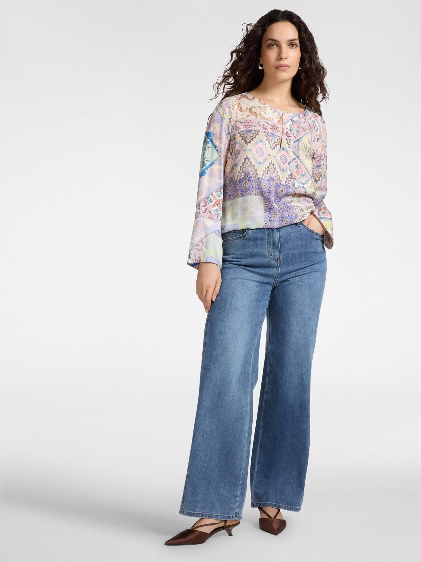 Blusa con stampa bandana<BR/> 2161P100222N 43 ELENA MIRO