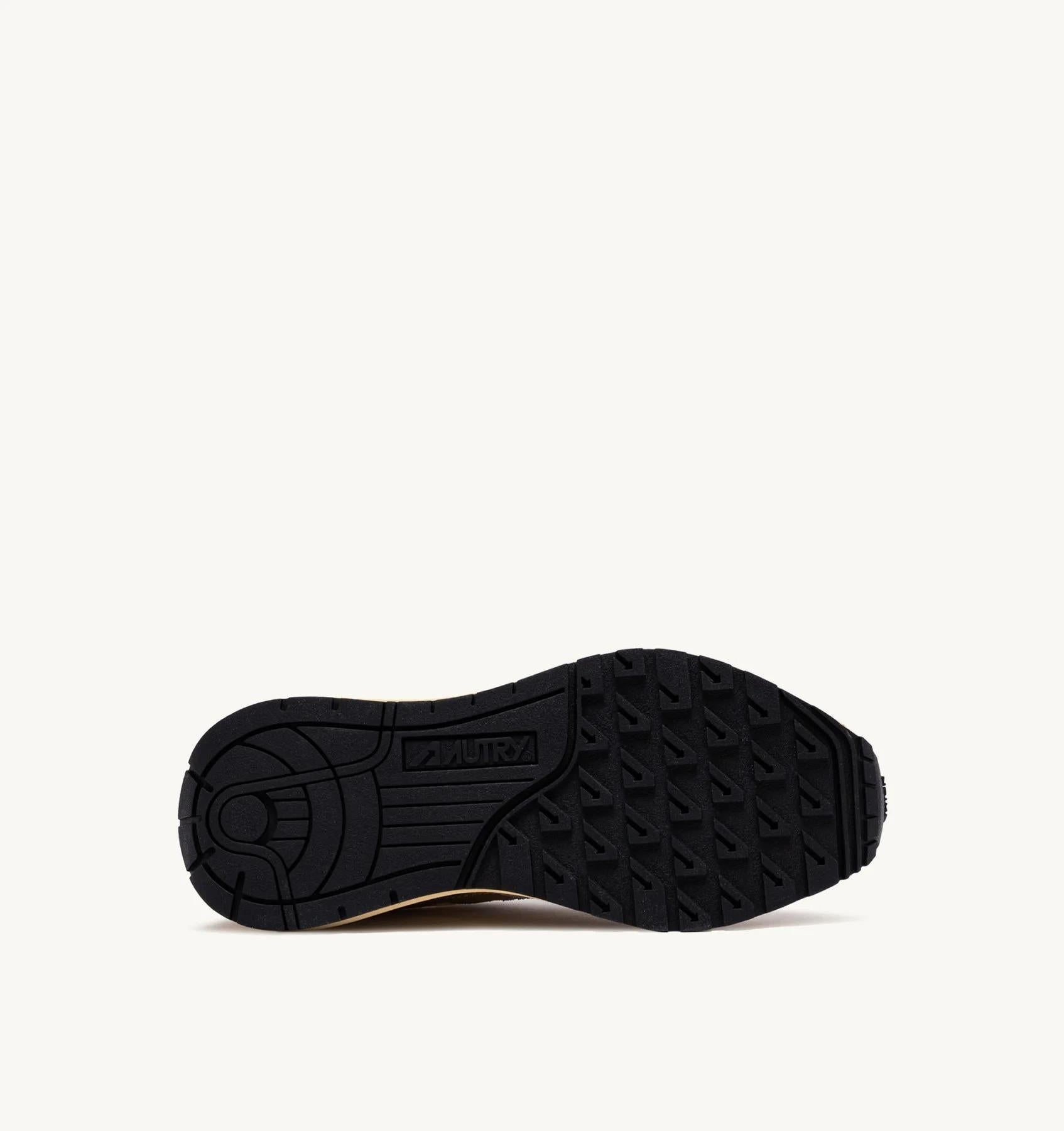 SNEAKERS REELWIND LOW IN NYLON SUEDE E PELLE ECRU' E PLATINO<BR/> WWLW UT24 AUTRY ACTION SHOES