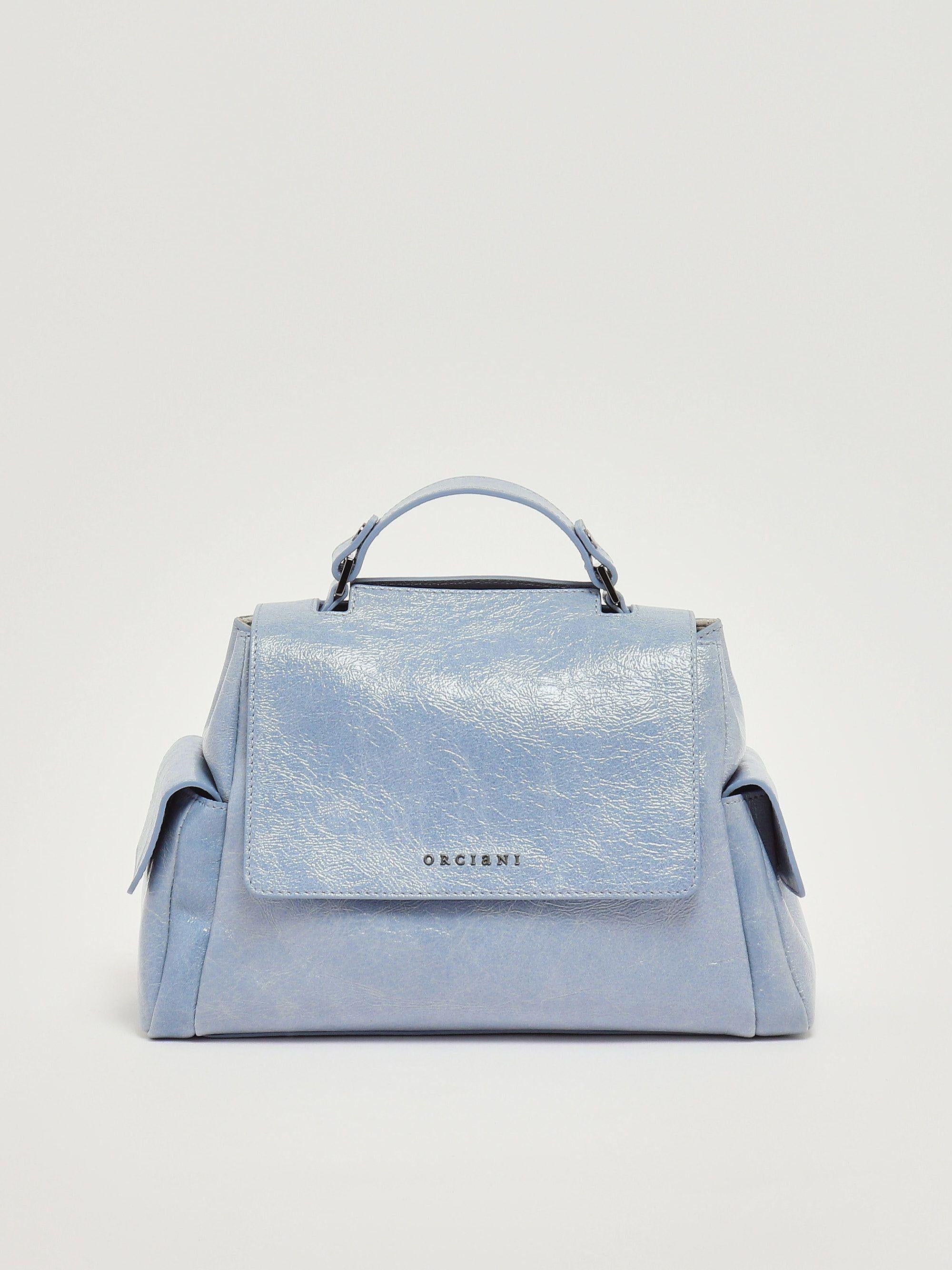 Borsa Sveva Stark Small a mano in pelle con tracolla<BR/> B01999STK CIELO ORCIANI
