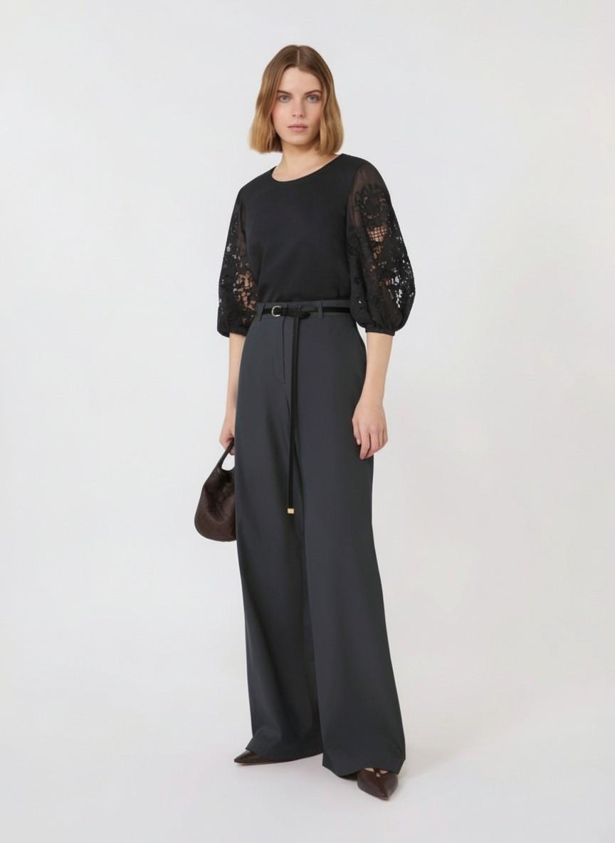 Pantalone in popeline di cotone MSTFAREA 004 MAX MARA STUDIO
