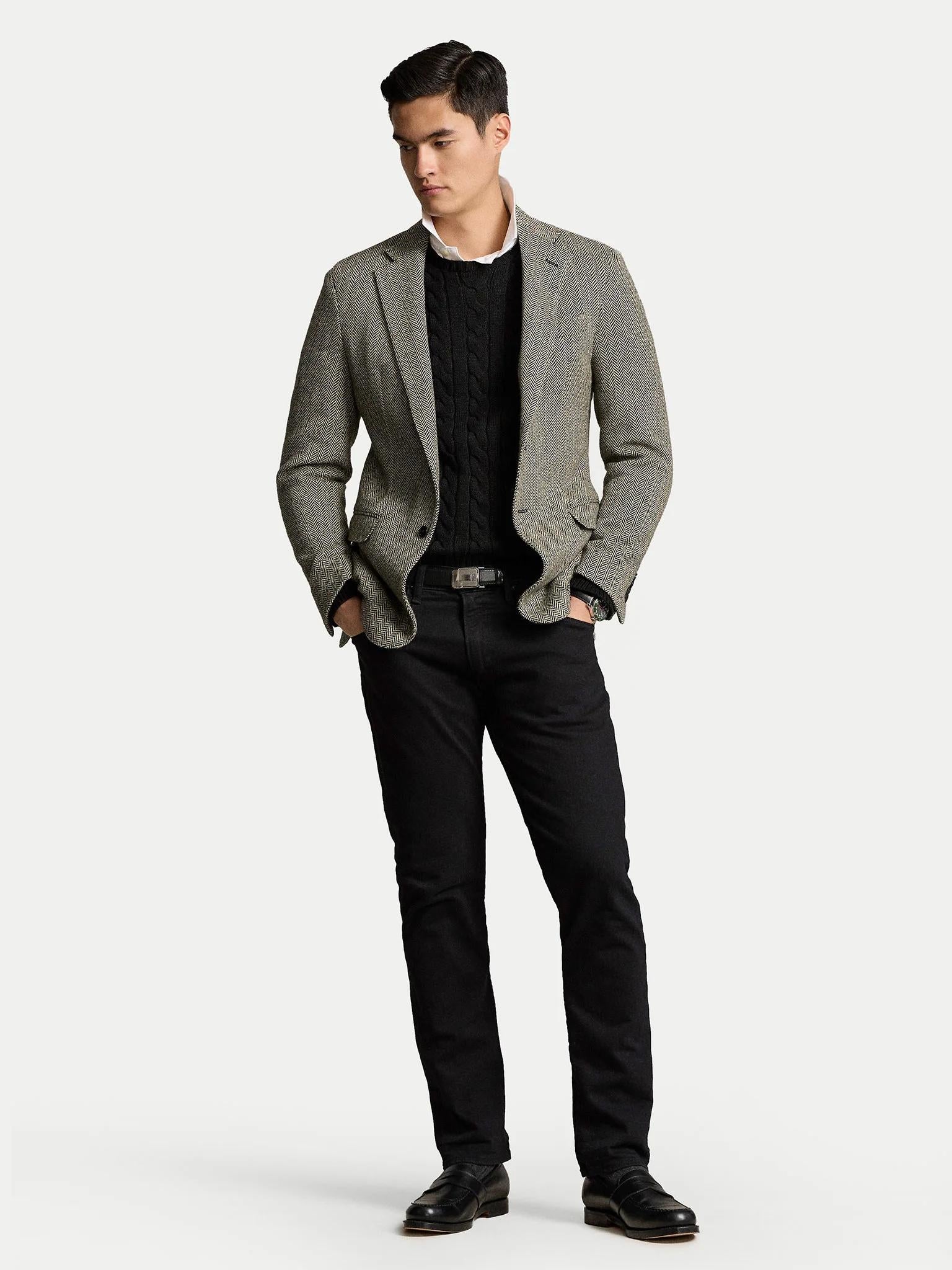 Maglia uomo in cotone motivo a trecce 710775885 012 RALPH LAUREN