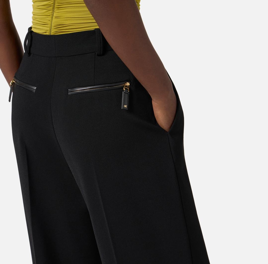 Pantaloni in crêpe fluido PA12456E2 110 ELISABETTA FRANCHI