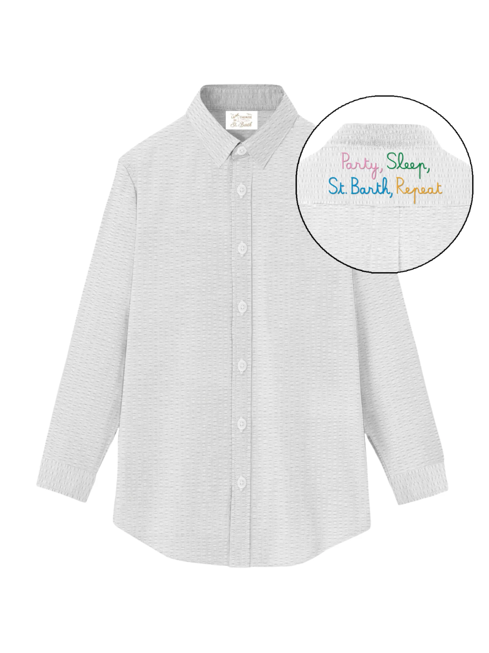 Camicia "Brigitte" Saint Barth bianca BRIG001 00799L MC2 SAINT BARTH
