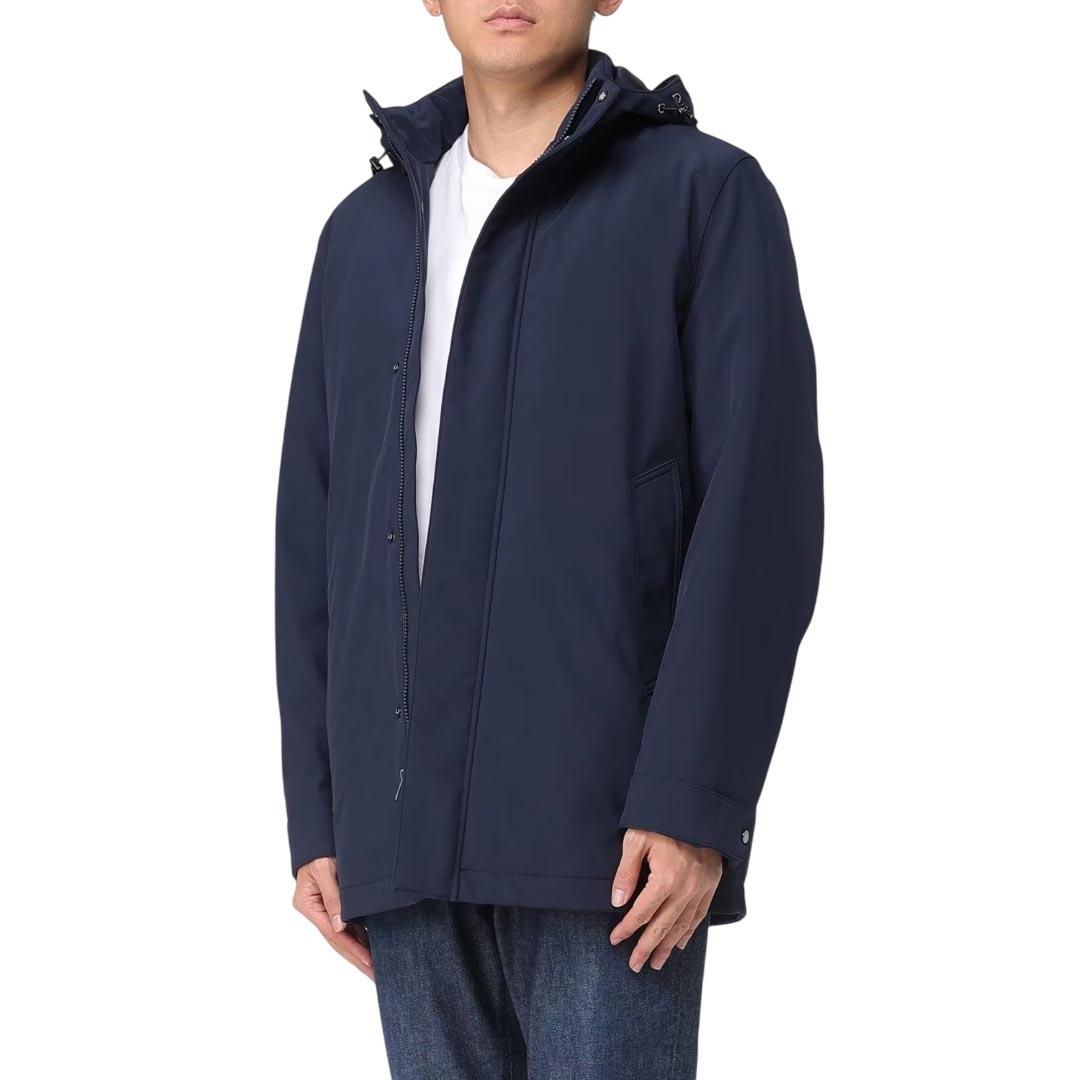 Giubbotto Uomo WOOLRICH Black Soft shell barrow mac coat<BR/> CFWOOU2017MRUT3496 3989 WOOLRICH