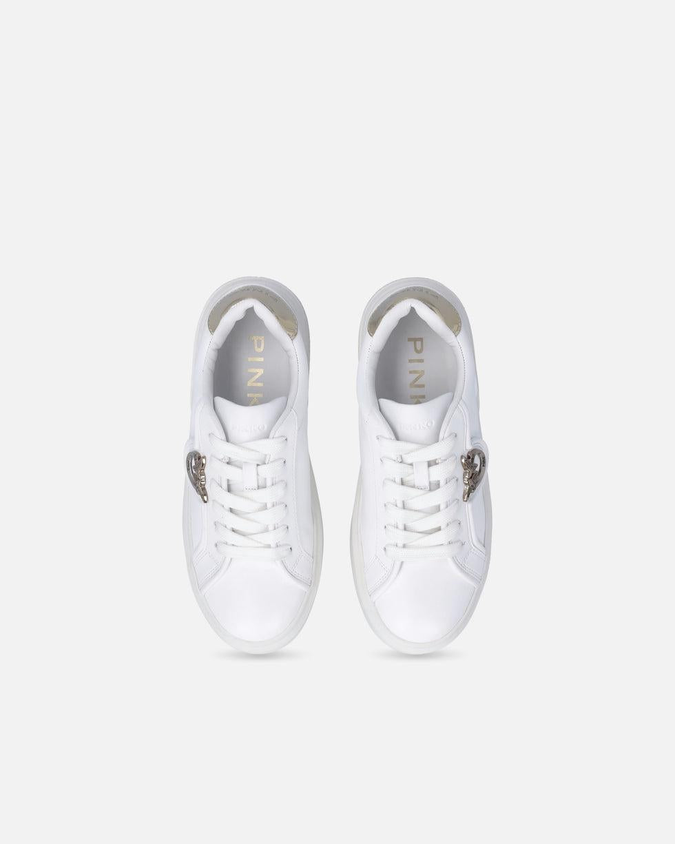 Sneakers in pelle con logo Love Birds SS0041P087 Z1B PINKO