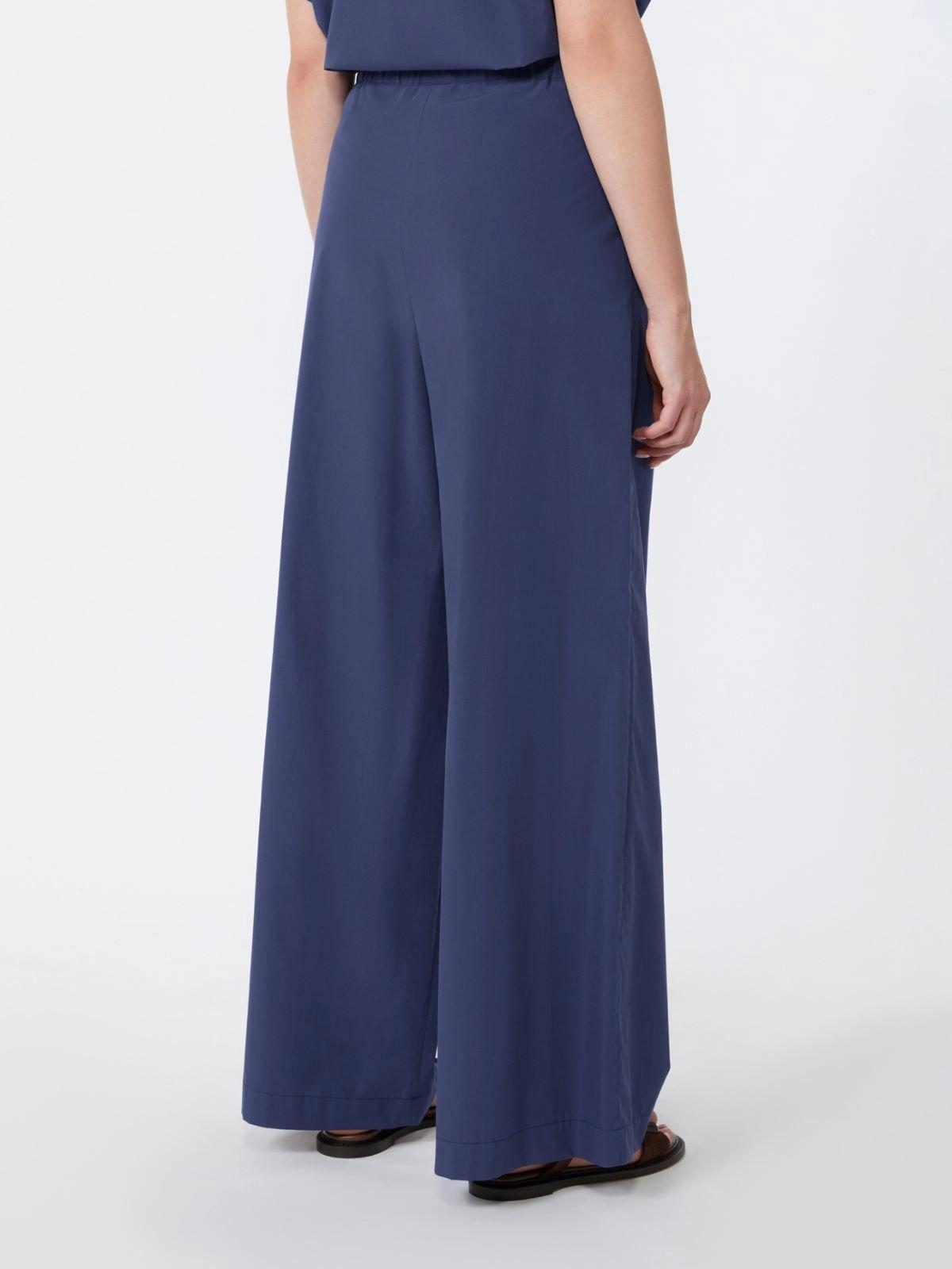 Pantalone ampio in popeline di cotone - BLU<BR/> WKDBENDA 008 WEEKEND