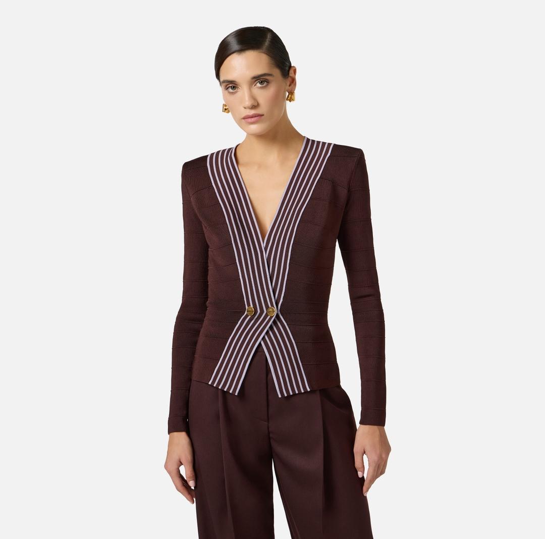 Top in maglia con bande a righe<BR/> MK78S61E2 685 ELISABETTA FRANCHI